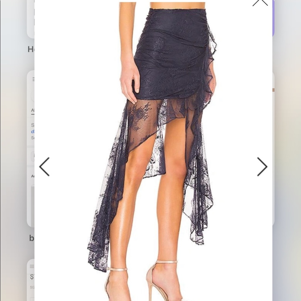 Majorelle Blue Lace Skirt